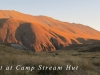 Sunset at Camp stream Hut