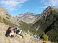 02 up side stream - smoko on second terace before sidle