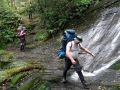 Waterfall along track