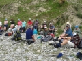 The two groups had lunch together at the lower end of the gorge