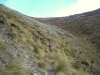 Linda nearing the Dingle Saddle