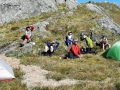 Resting in camp